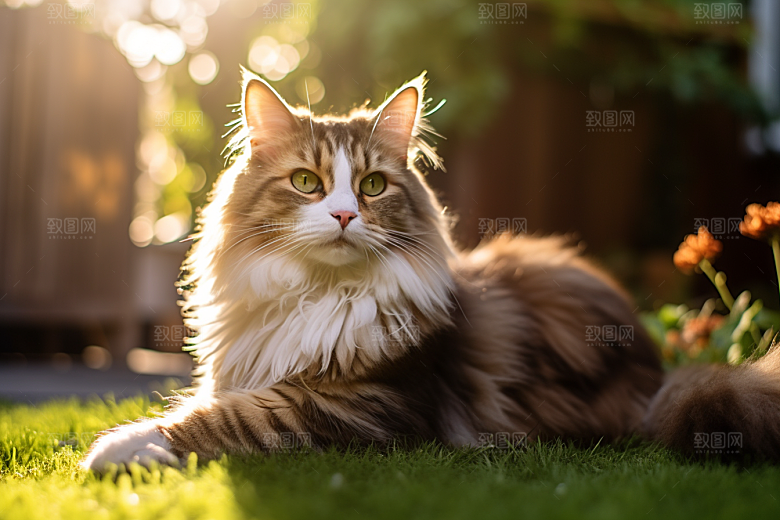 可爱猫咪哈基米伴侣摄影图