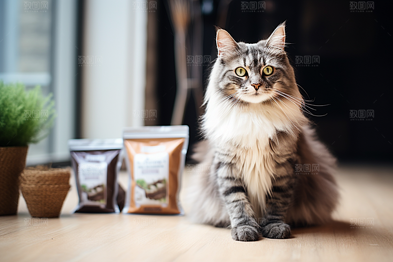 可爱猫咪伴侣宠物摄影图