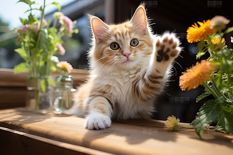 可爱猫咪宠物伴侣摄影图