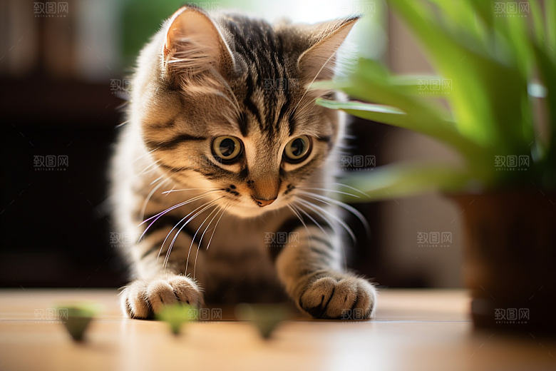 可爱猫咪伴侣宠物摄影图