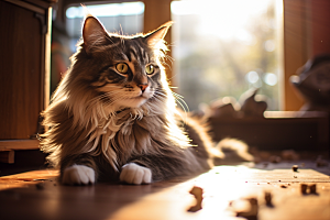 可爱猫咪猫科动物动物摄影图