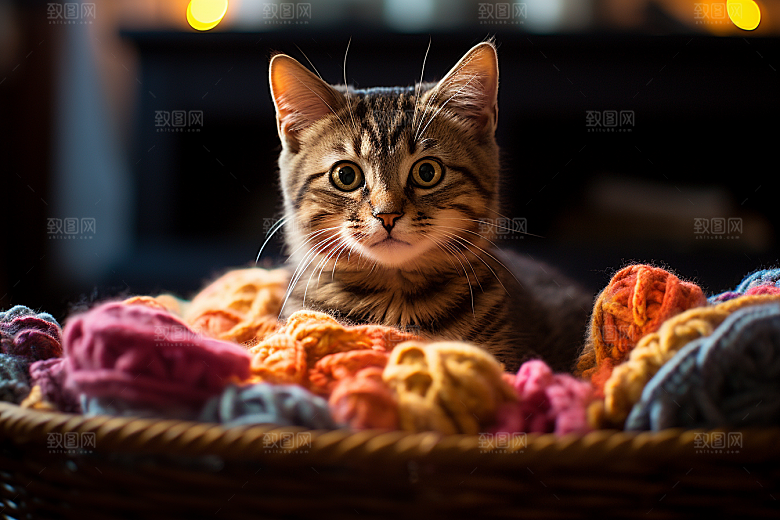 可爱猫咪猫科动物生活摄影图
