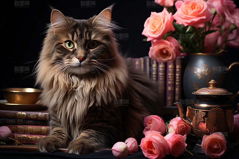 可爱猫咪猫科动物生活摄影图