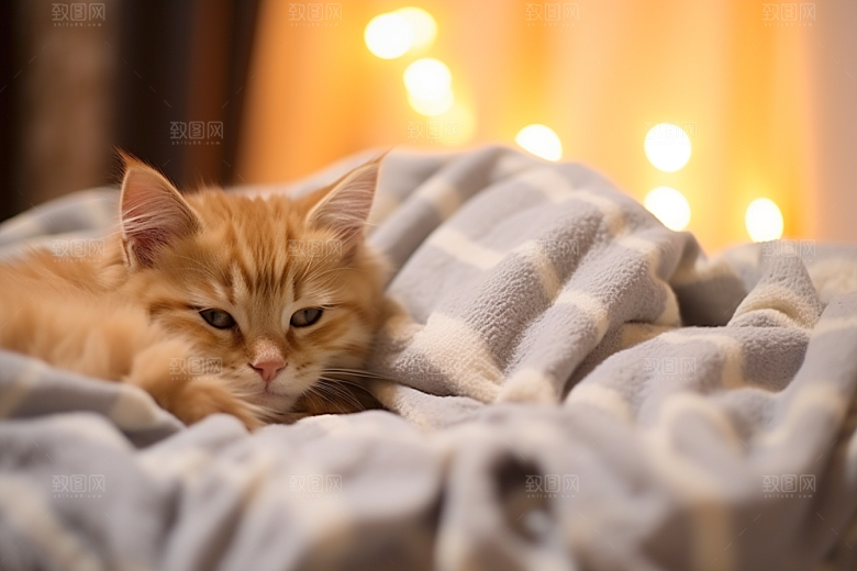 可爱猫咪猫科动物哈基米摄影图