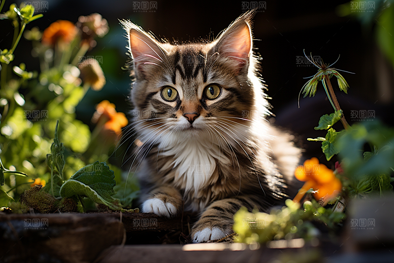 可爱猫咪生活伴侣摄影图