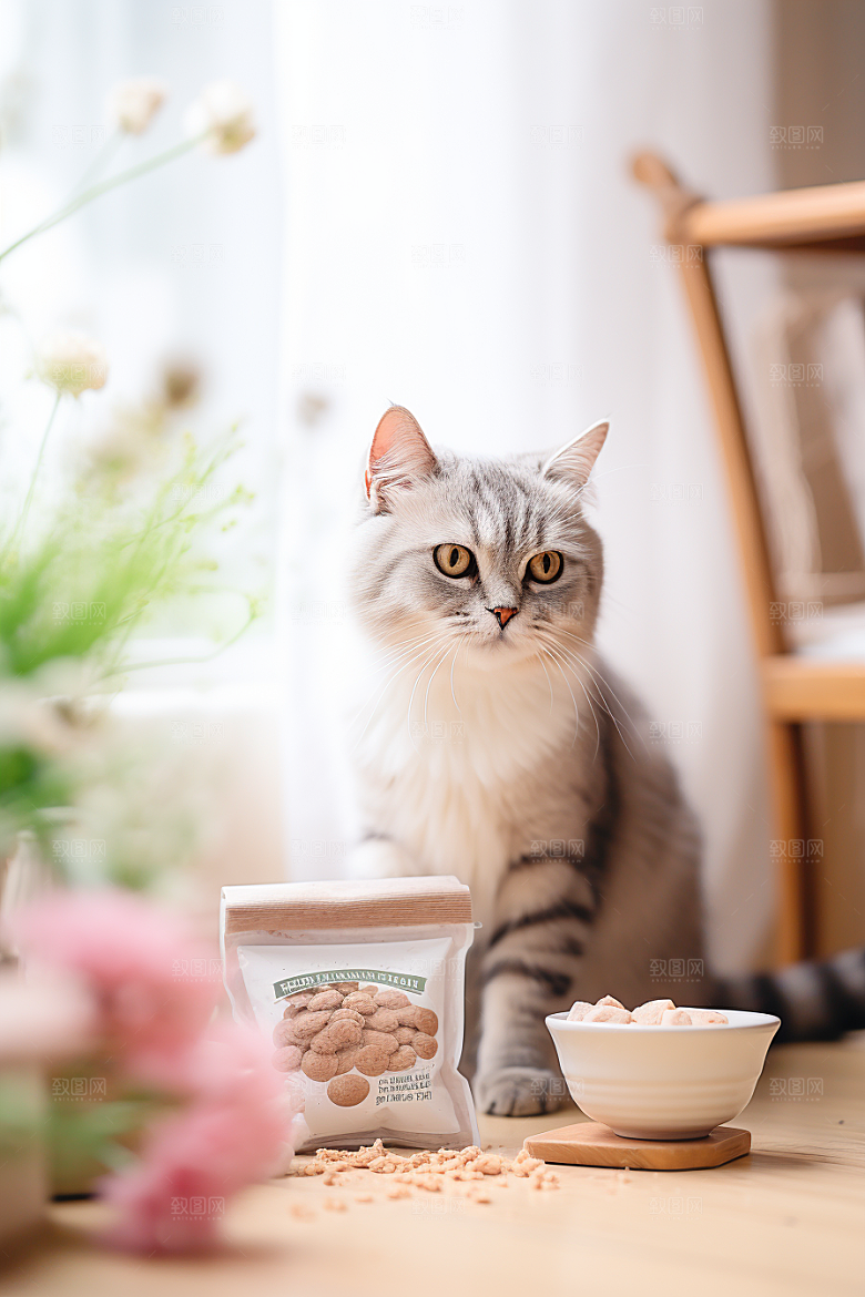 可爱猫咪宠物伴侣摄影图