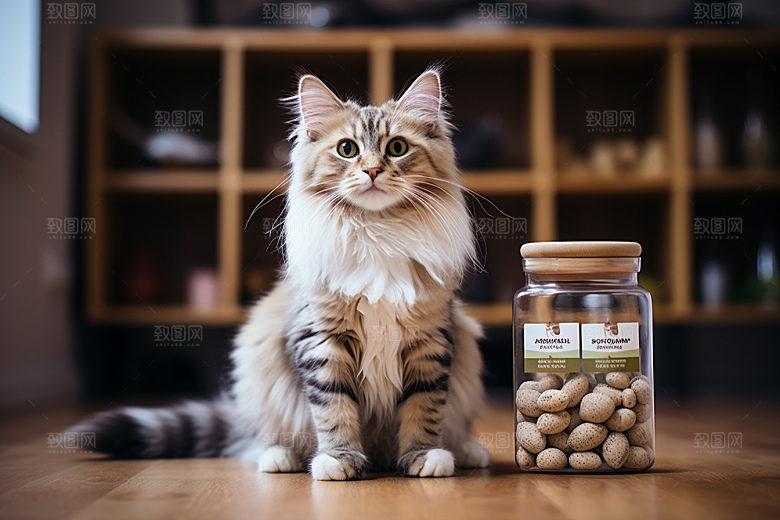 可爱猫咪伴侣高清摄影图