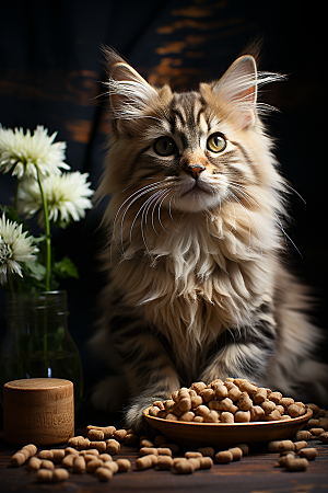 可爱猫咪哈基米动物摄影图