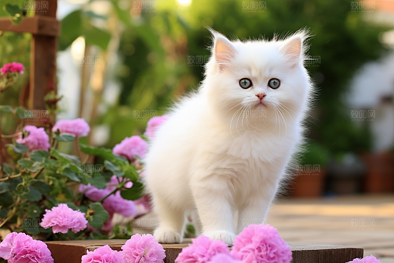 猫咪小动物自然摄影图