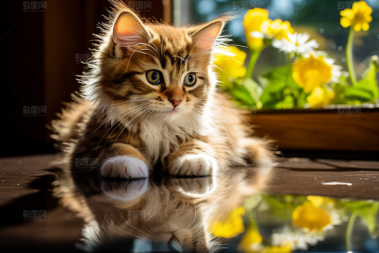 猫咪动物自然摄影图