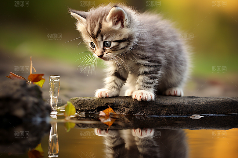 猫咪自然小猫摄影图