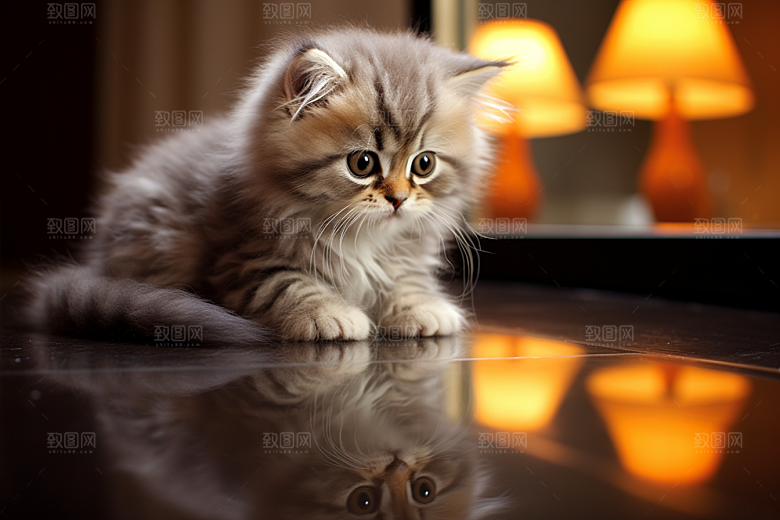 猫咪毛茸茸养宠摄影图