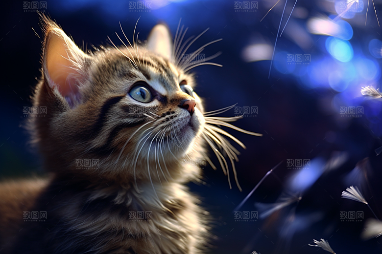 猫咪毛茸茸自然摄影图