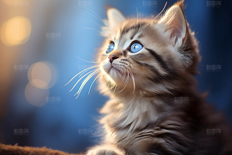 猫咪养宠清新摄影图