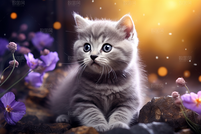 猫咪小猫小动物摄影图