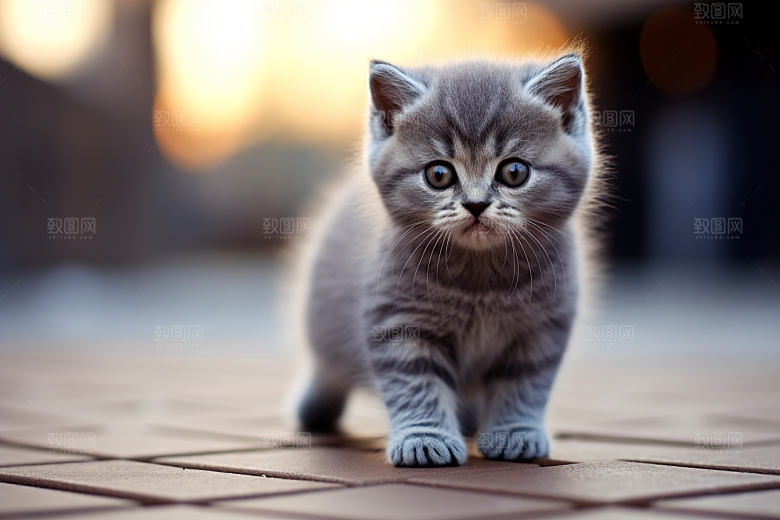 猫咪小猫毛茸茸摄影图