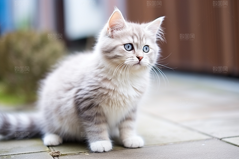 猫咪动物毛茸茸摄影图