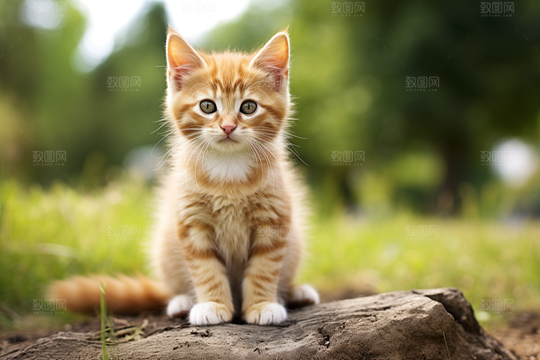猫咪自然宠物猫摄影图