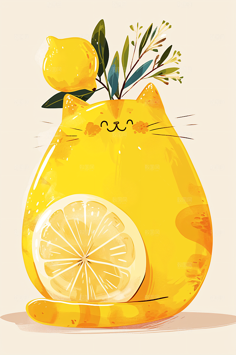 简约宠物绘本风卡通插画