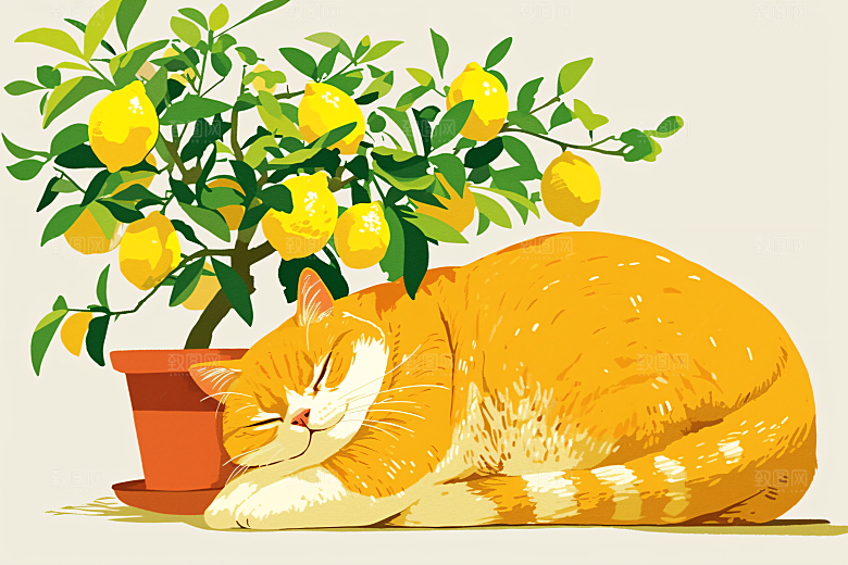 简约宠物可爱猫咪狗狗插画