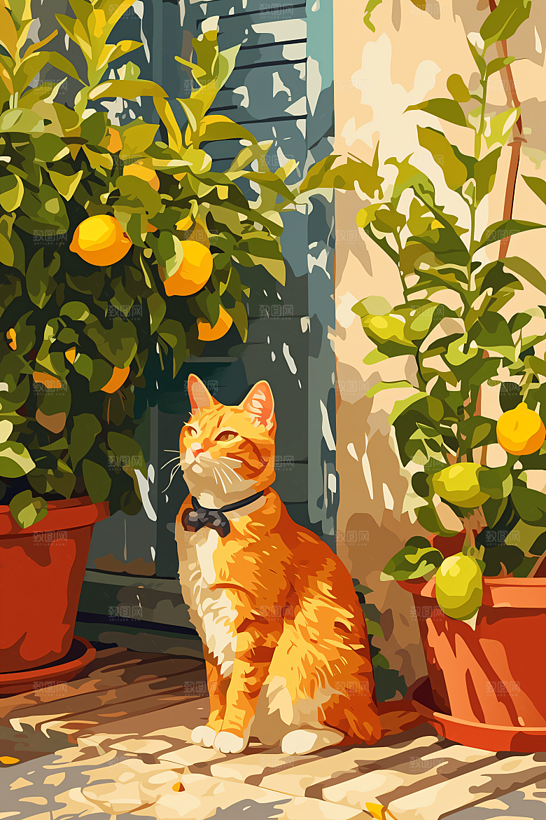 简约宠物绘本风高清插画