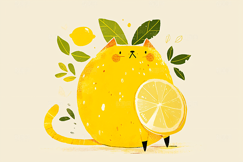 简约宠物手绘猫咪狗狗插画