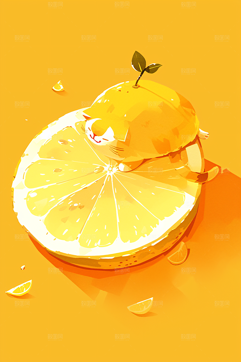 简约宠物卡通可爱插画