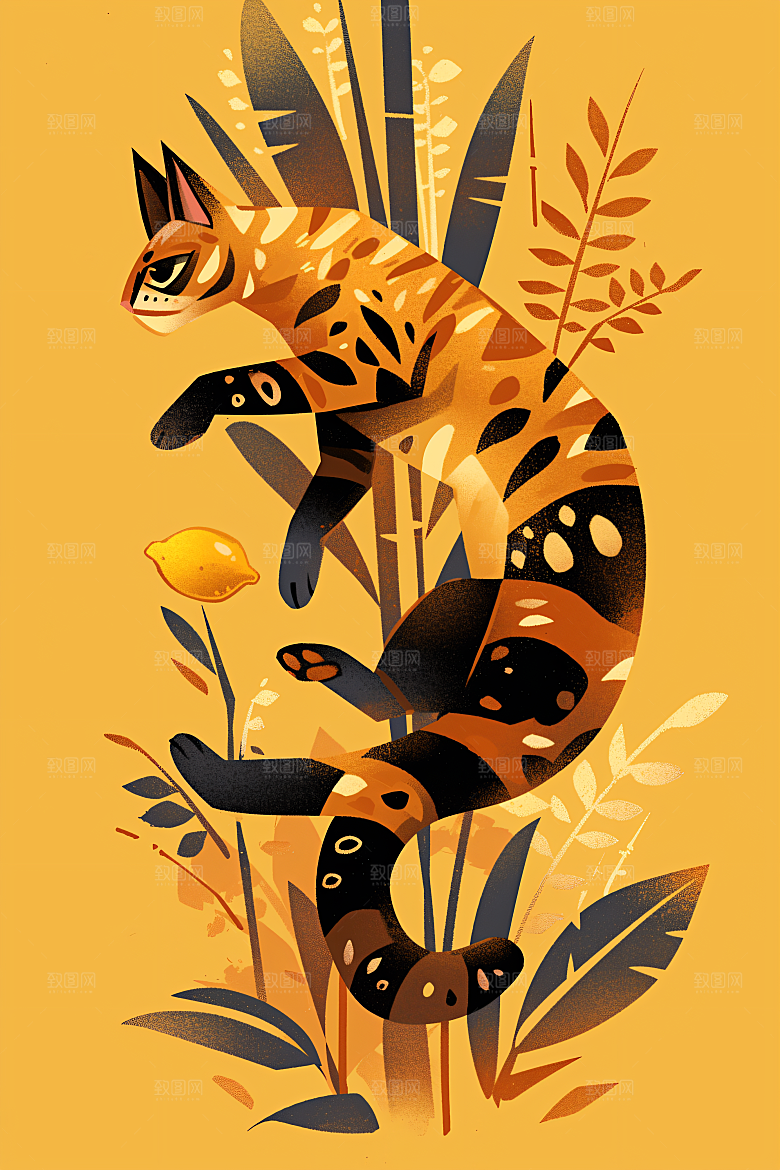 简约宠物高清可爱插画