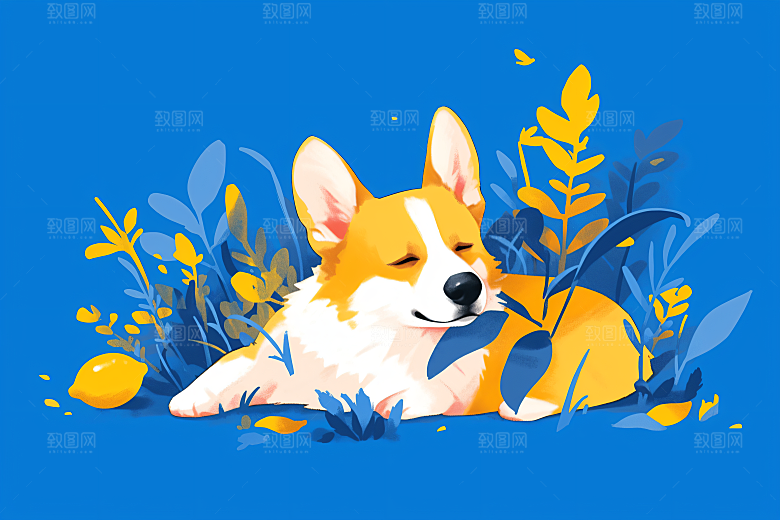 简约宠物自然高清插画
