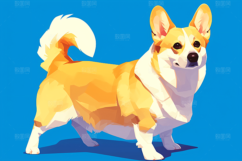简约宠物卡通猫咪狗狗插画