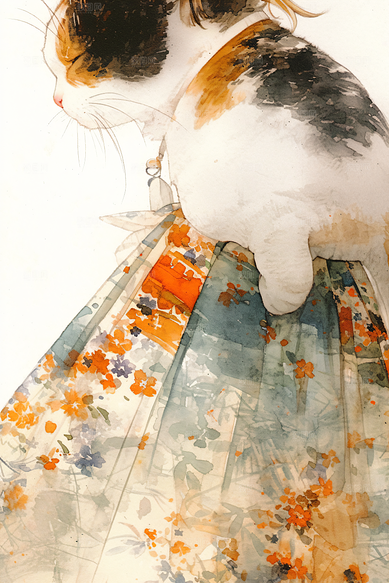 简约宠物手绘清新插画