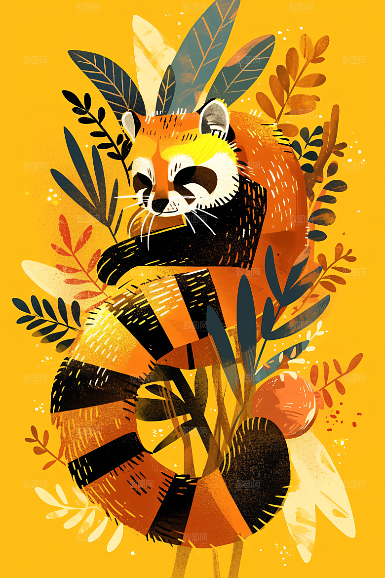 简约宠物猫咪狗狗绘本风插画