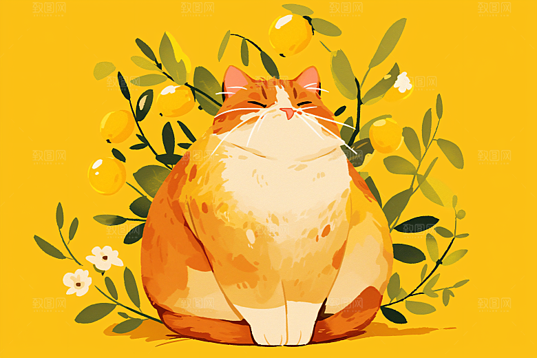 简约宠物萌宠猫咪狗狗插画