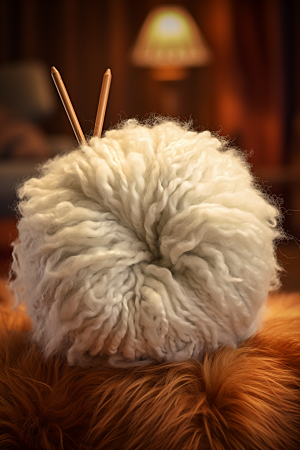 毛线球温暖针织摄影图