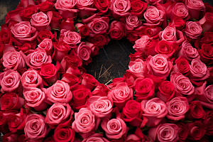 玫瑰边框高清玫瑰花摄影图