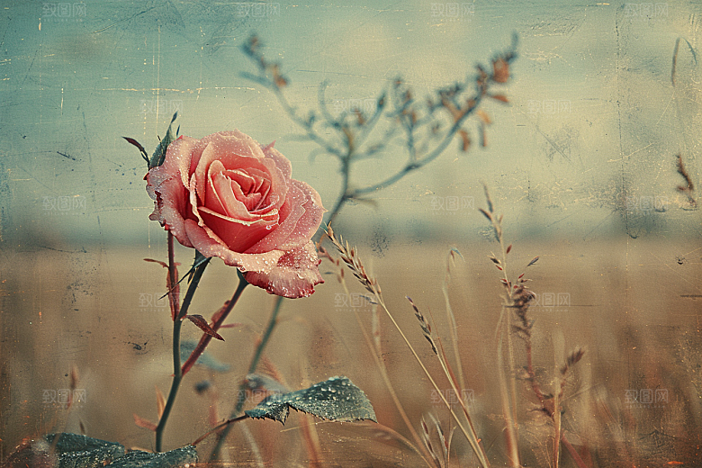玫瑰花月季花浪漫素材