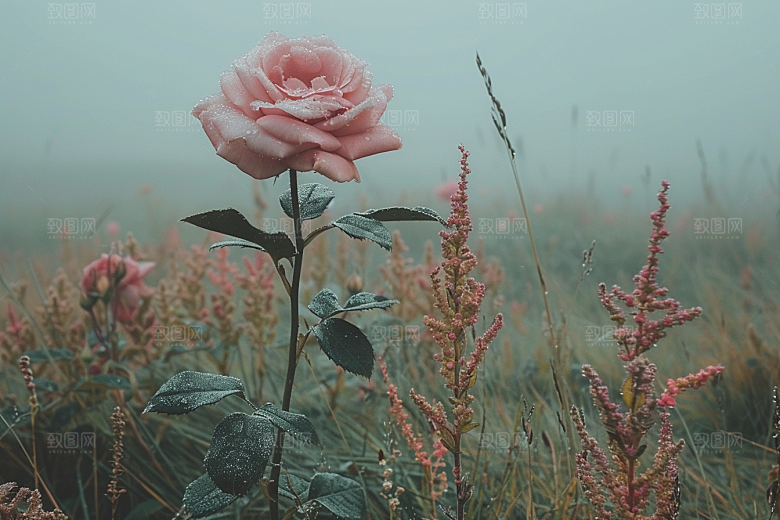 玫瑰花复古初夏素材
