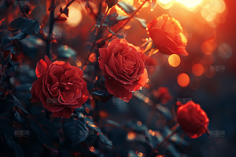 玫瑰花唯美花卉素材