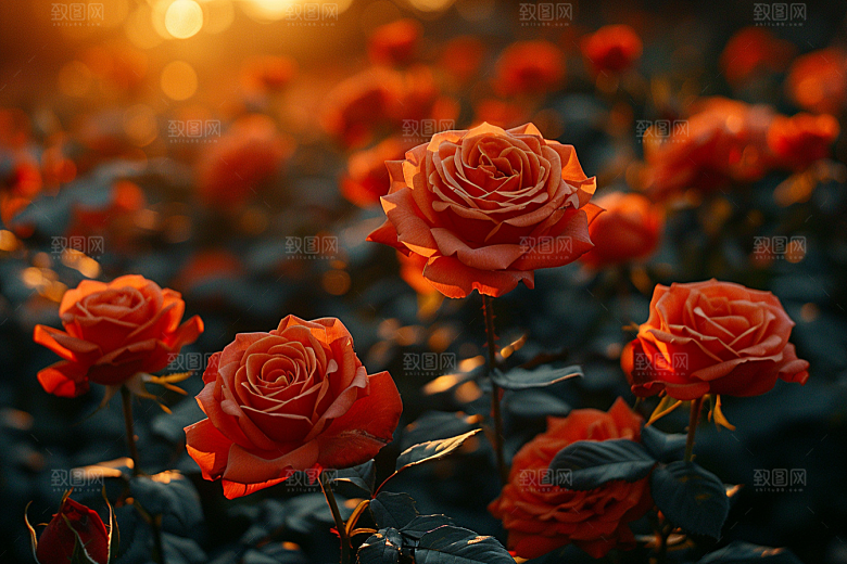玫瑰花浪漫复古素材
