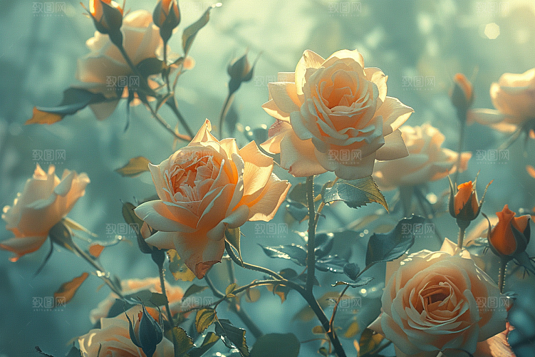 玫瑰花月季花唯美素材