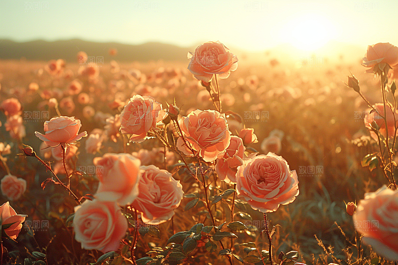 玫瑰花月季花繁花素材
