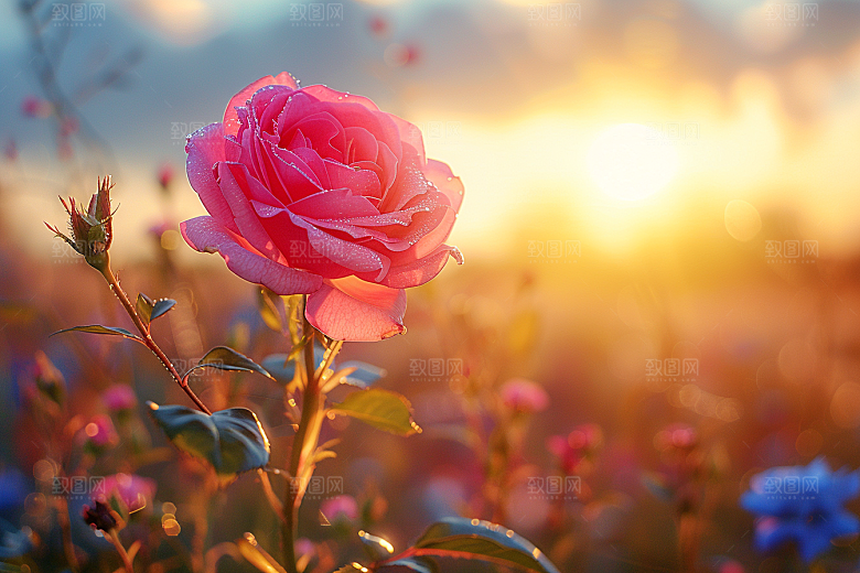 玫瑰花繁花浪漫素材
