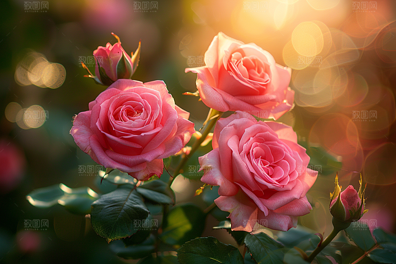 玫瑰花月季花五月素材
