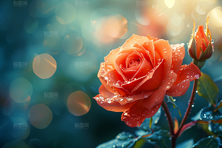 玫瑰花浪漫繁花素材