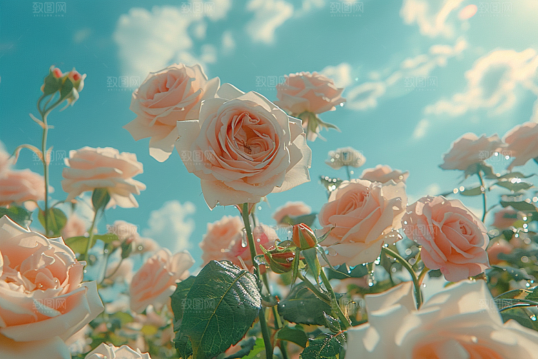 玫瑰花浪漫花朵素材