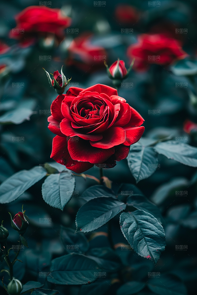 玫瑰花繁花唯美素材