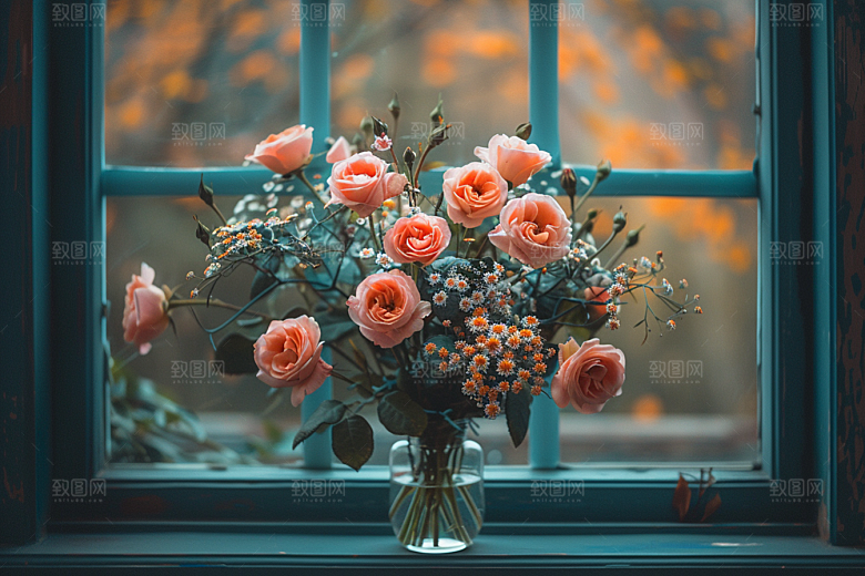 玫瑰花花朵唯美素材