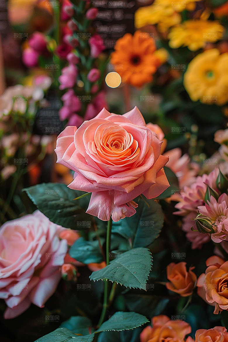玫瑰花优雅月季花素材