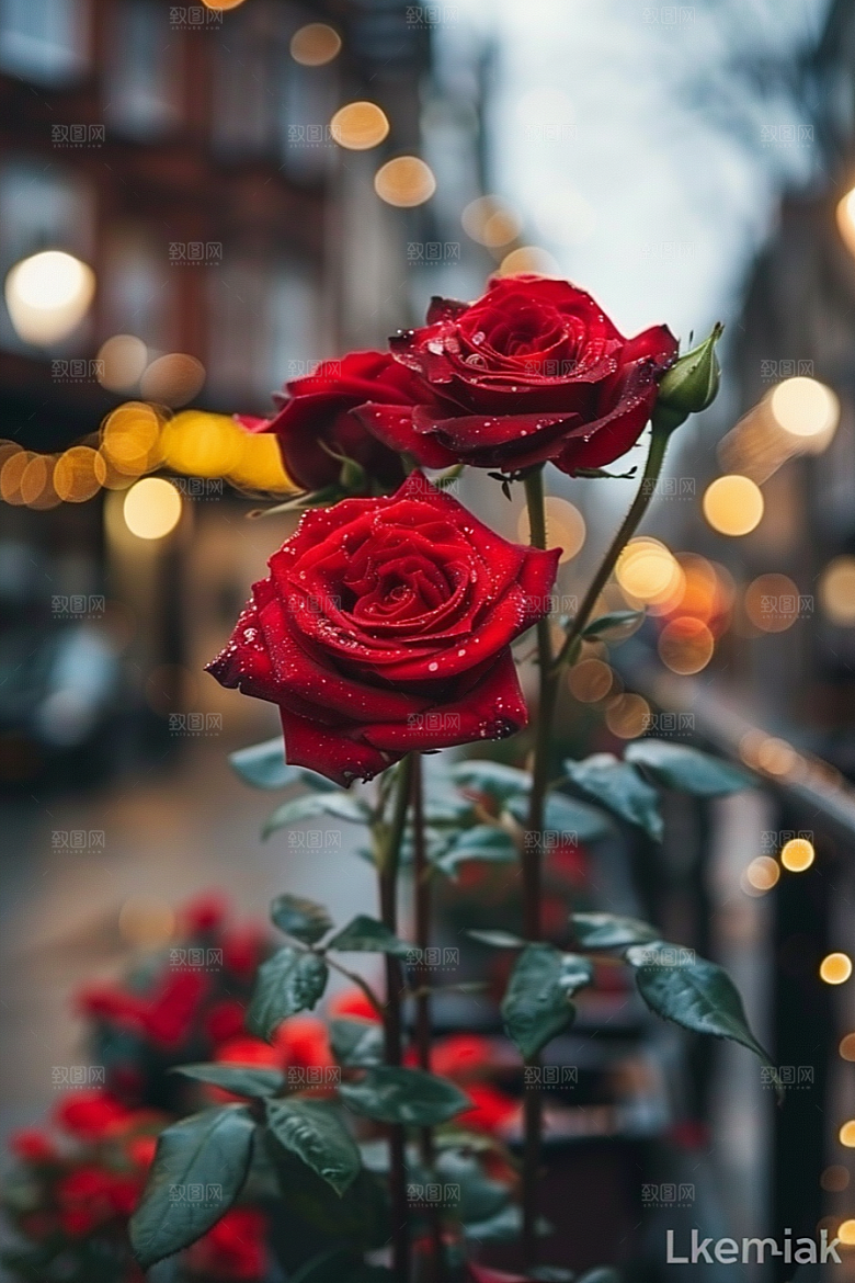 玫瑰花花卉高清素材
