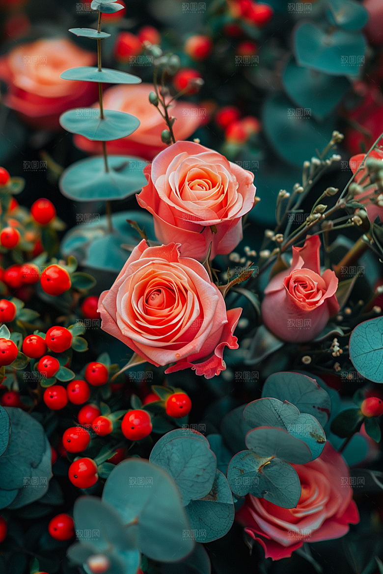 玫瑰花浪漫高清素材